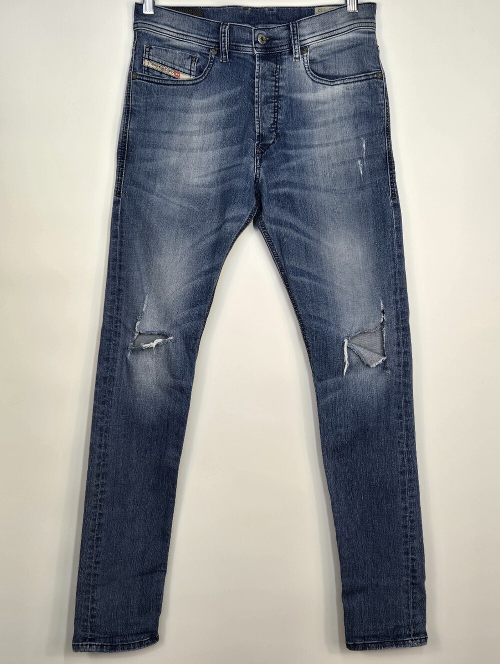 Diesel Tepphar Slim Carrot Jeans Distressed Stretch Denim Men's 28 x 32